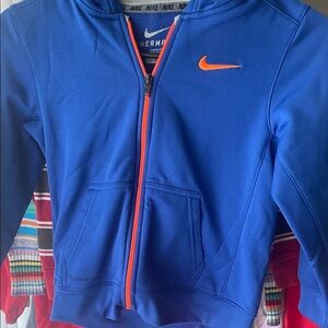 Nike Royal Blue Hoodie with Bright Orange Accents